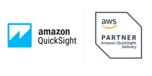 Badge oficial da AWS reconhecendo a ST IT Cloud como Amazon QuickSight Delivery Partner.
